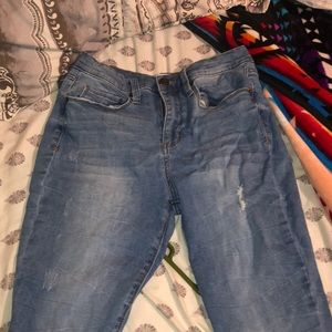 High rise jean leggings